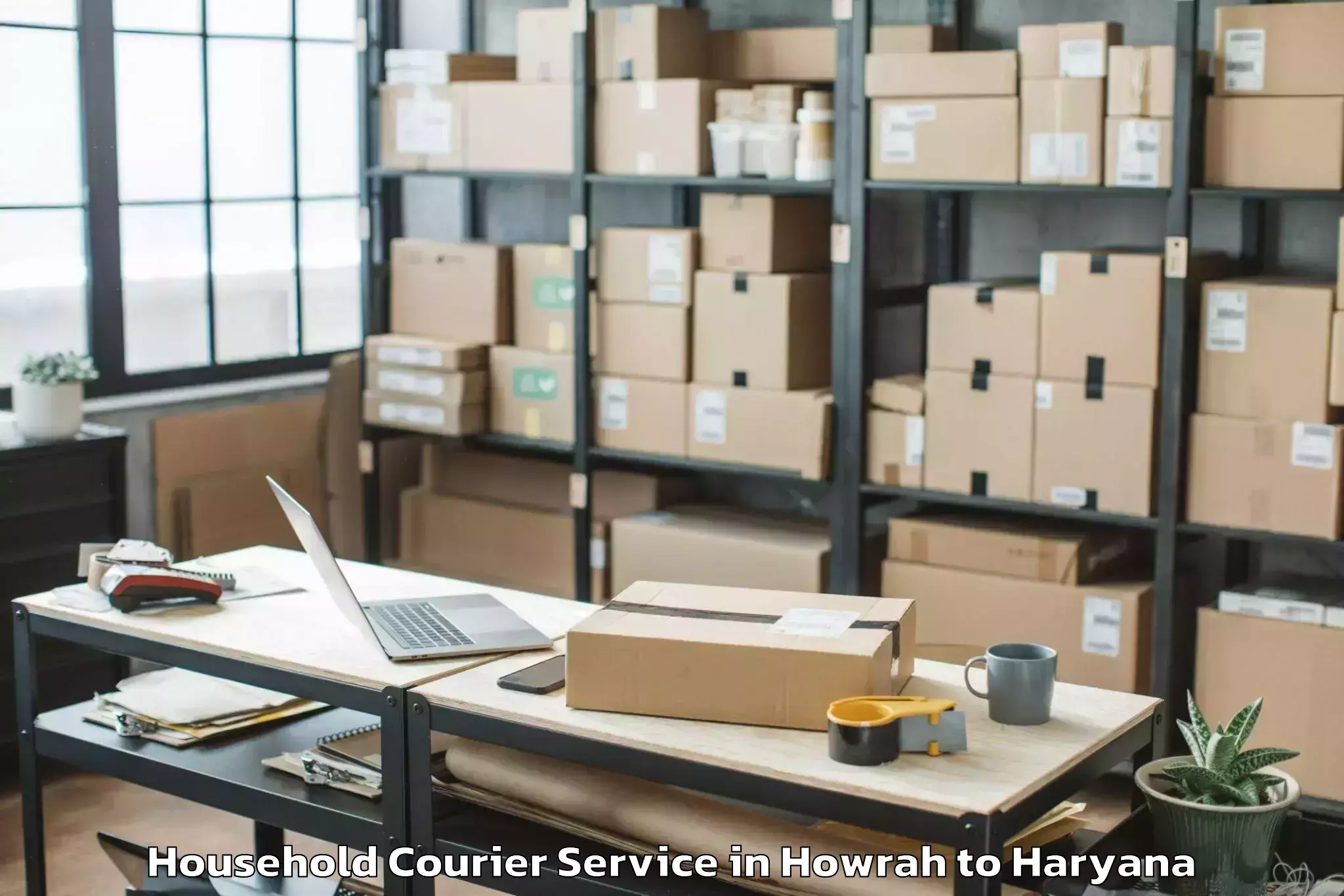 Top Howrah to Mahendragarh Household Courier Available